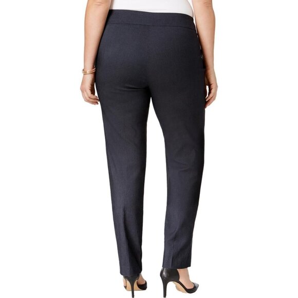 JM Collection Womens Petite Plus Size 20WP Tummy Control Pull-On Slim-Leg Pants - Picture 2 of 9